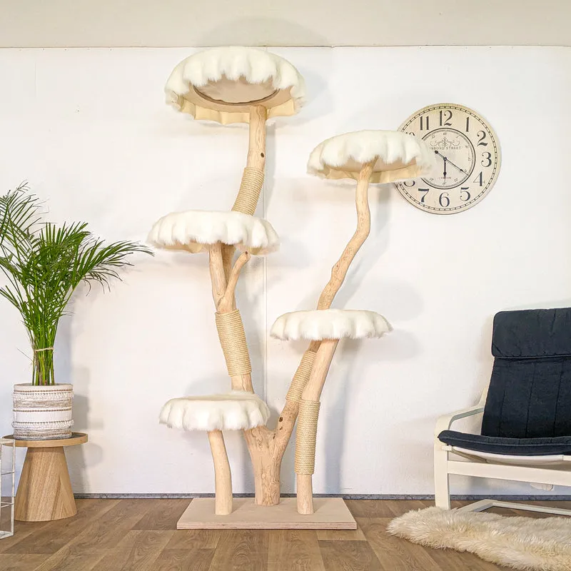 RESERVIERT - Naturkratzbaum 4624 Kratzbaum Natur Holz Design 209 cm hoch Katzenbaum