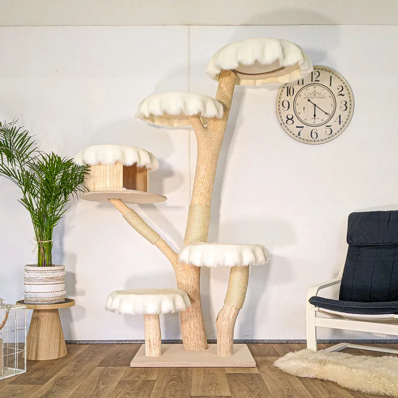 Naturkratzbaum 4622 Kratzbaum Natur Holz Design 200 cm hoch Katzenbaum