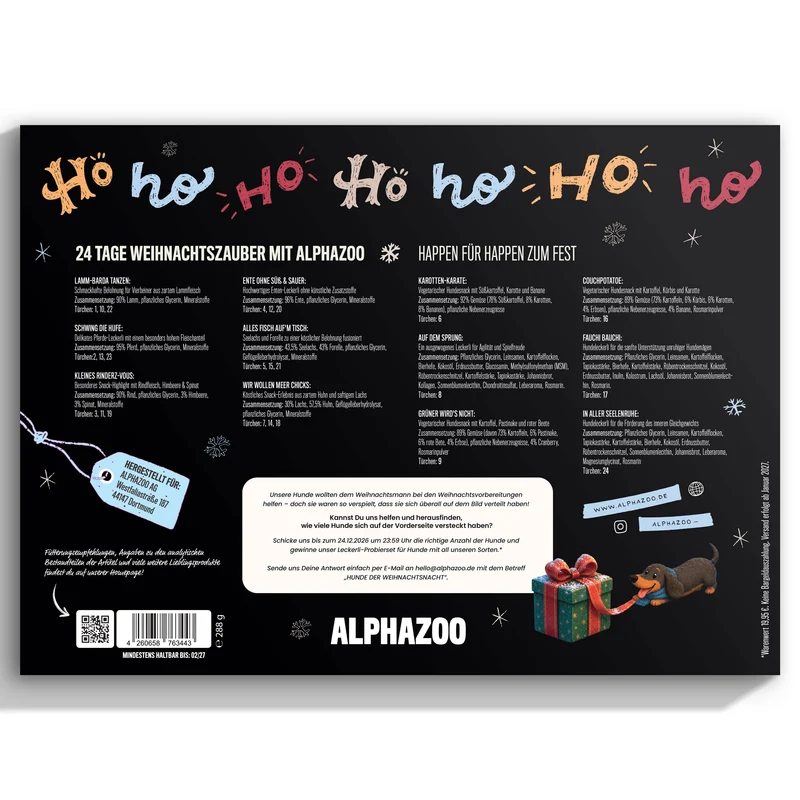 Alphazoo Adventskalender 2026 für Hunde