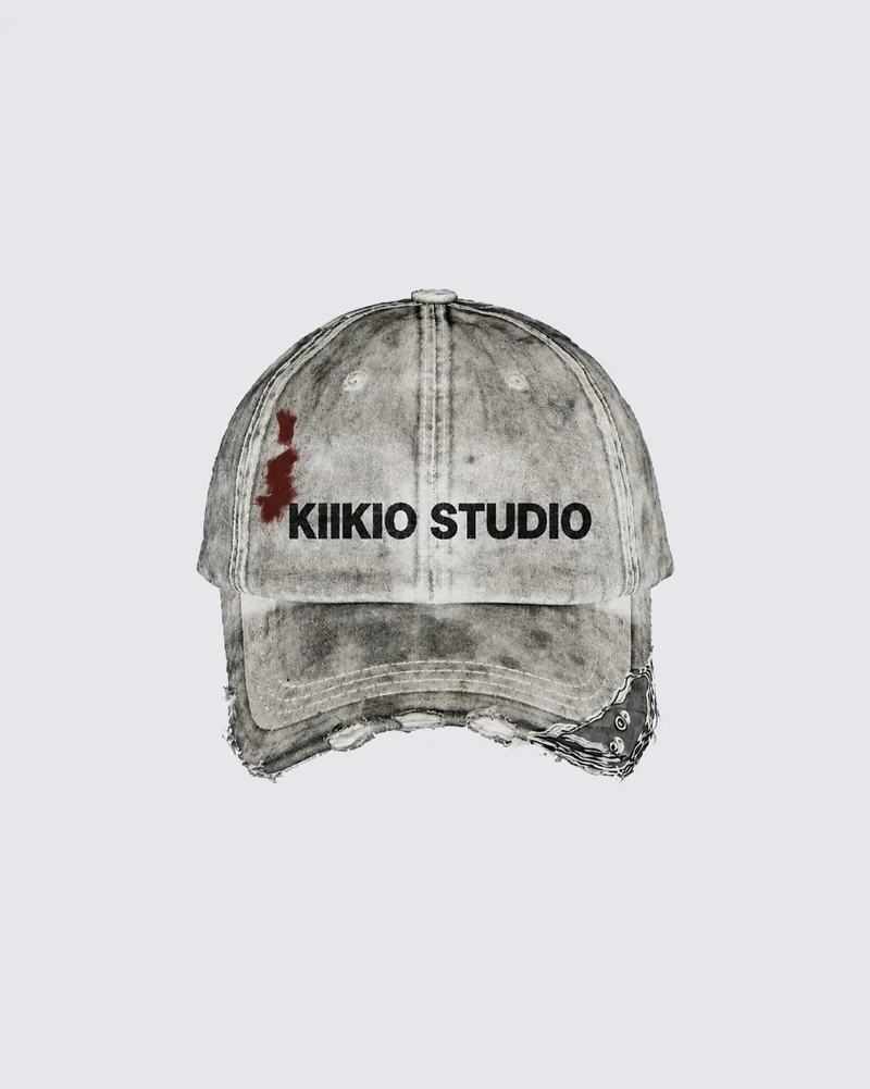 KIIKIO Distressed Washed Denim Baseball Cap