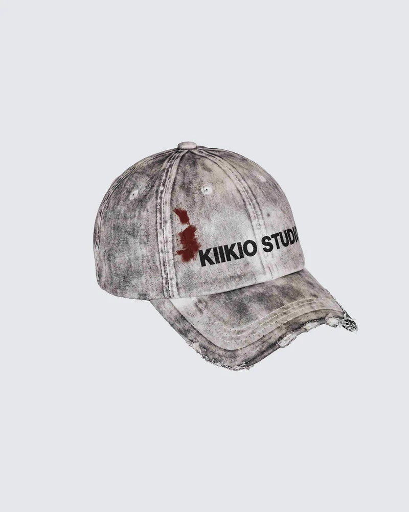 KIIKIO Distressed Washed Denim Baseball Cap