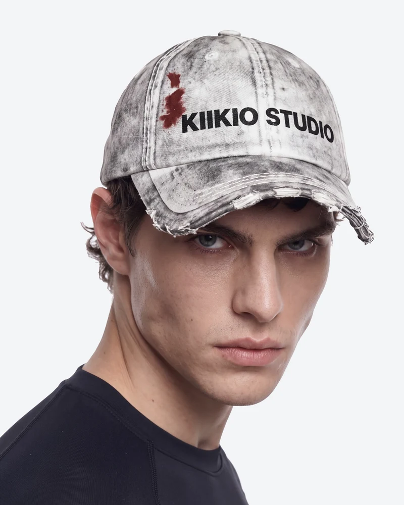 KIIKIO Distressed Washed Denim Baseball Cap