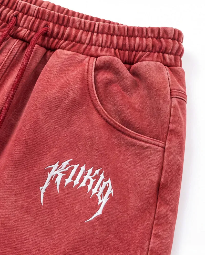 KIIKIO Retro Casual Thorn Graphic Wide Leg Sweatpants