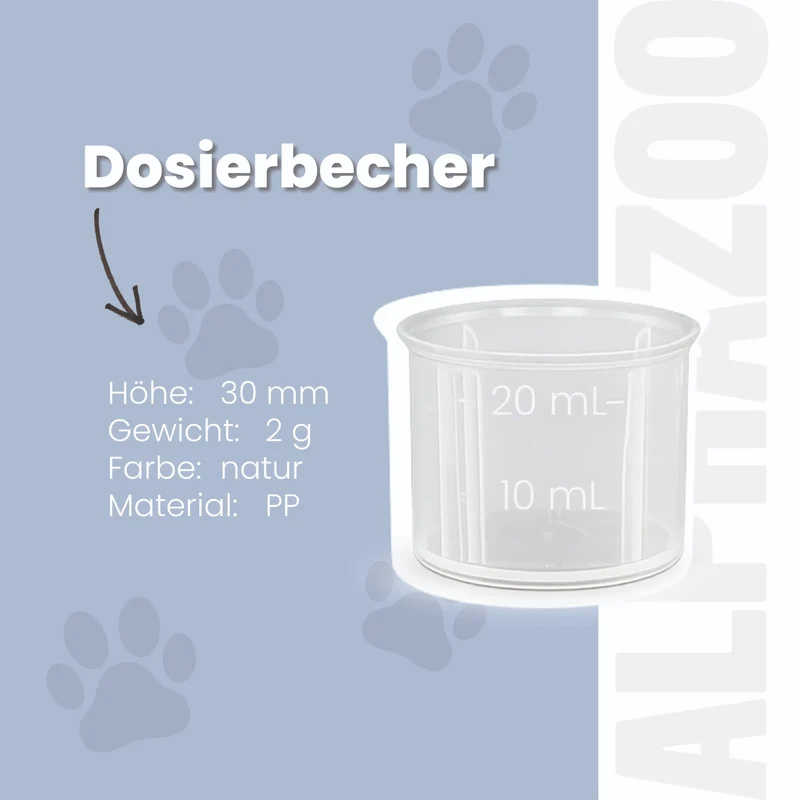Messbecher für Futteröle