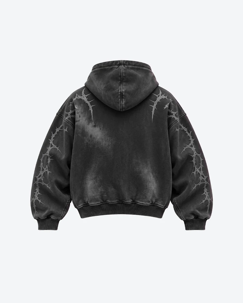 KIIKIO Thorn Graphic Oversized Hoodie