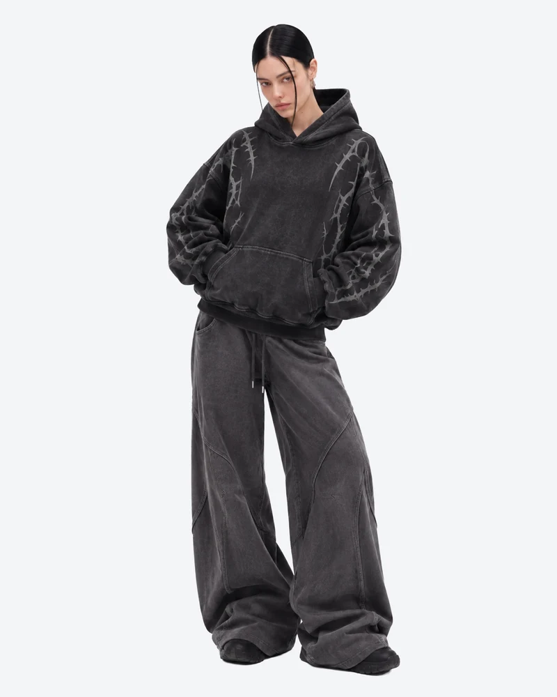 KIIKIO Thorn Graphic Oversized Hoodie