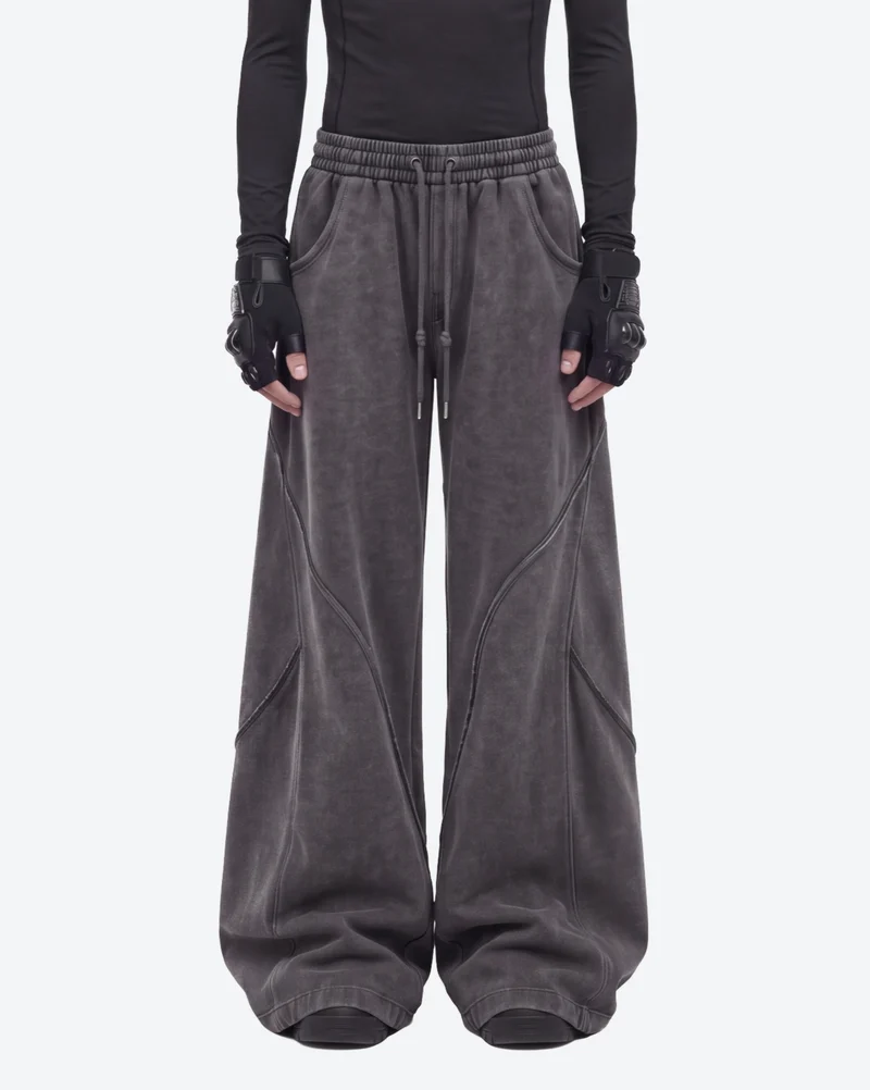 KIIKIO Wide Leg Washed Vintage Sweatpants