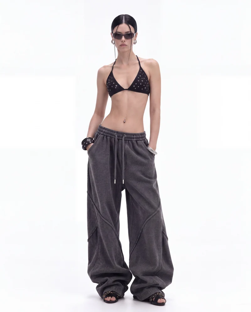KIIKIO Wide Leg Washed Vintage Sweatpants