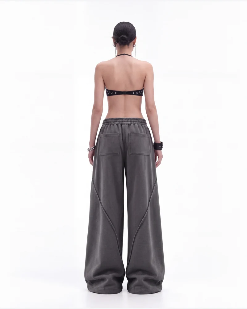 KIIKIO Wide Leg Washed Vintage Sweatpants