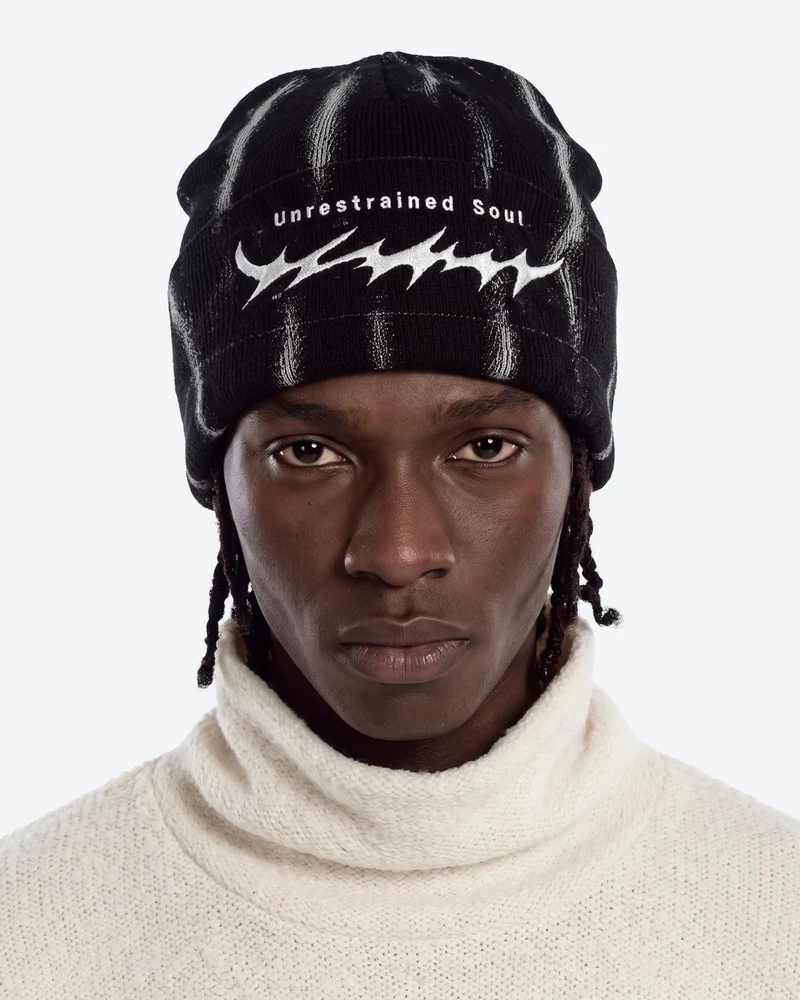 KIIKIO Thorn Embroidery Vintage Knit Beanie