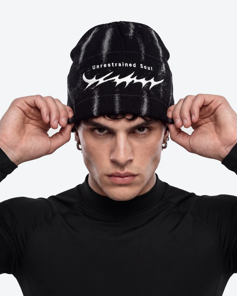KIIKIO Thorn Embroidery Vintage Knit Beanie