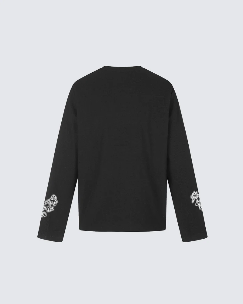 KIIKIO American Artistic Graphic Long Sleeve T-Shirt