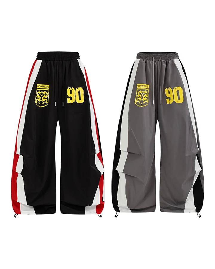 KIIKIO Racing Colorblock Wide Leg Track Pants
