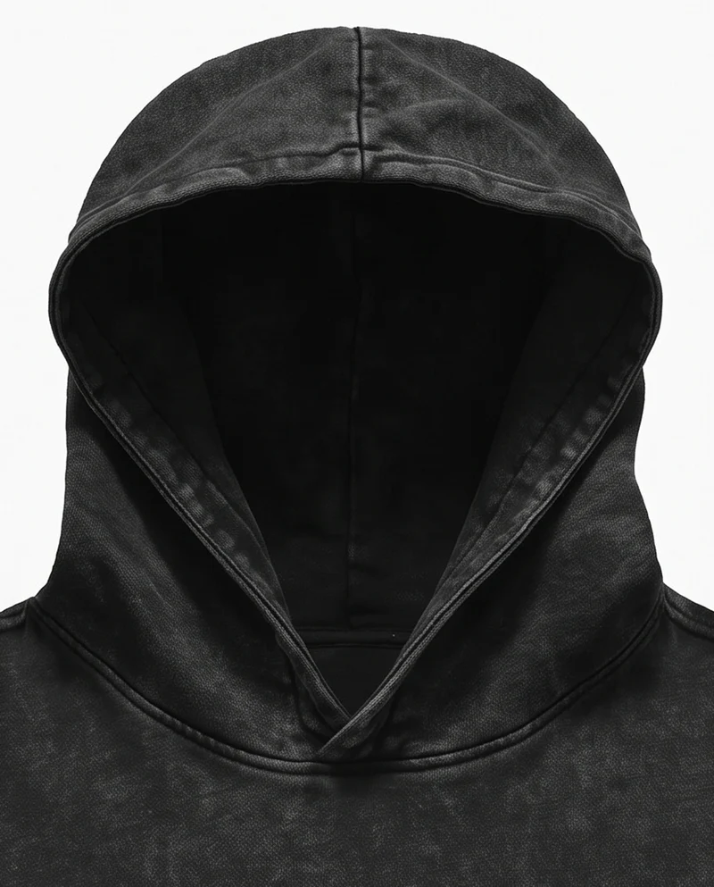 KIIKIO Retro Dark-Style Cross-Print Hoodie