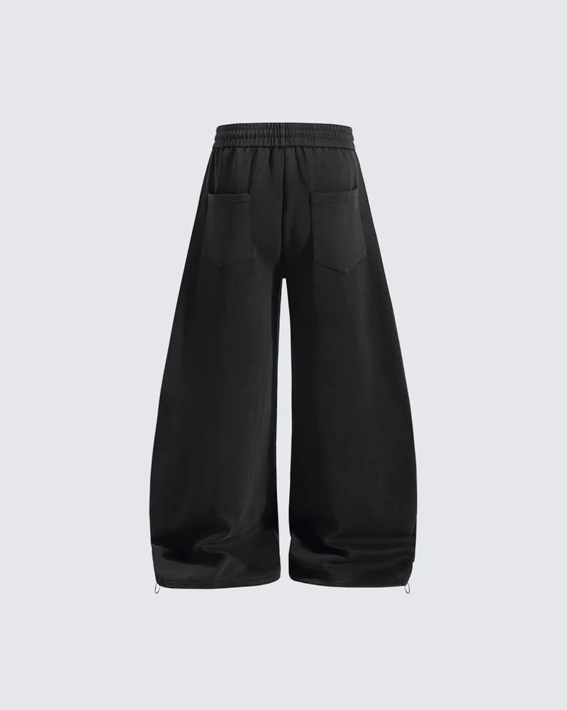 KIIKIO Punk Letter Graphic Wide Leg Sweatpants