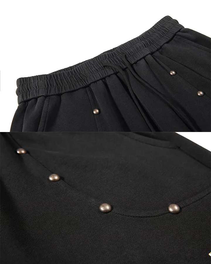 KIIKIO Punk Letter Graphic Wide Leg Sweatpants