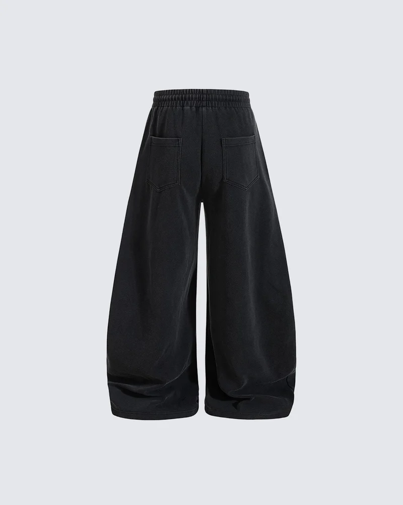 KIIKIO Star Graphic Oversized Wide Leg Sweatpants