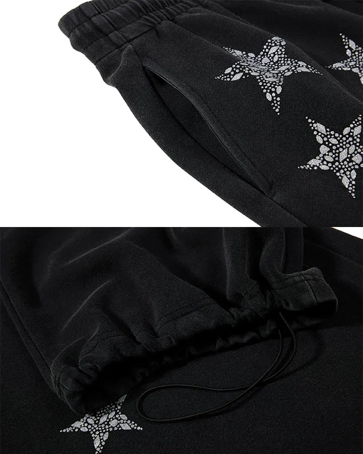 KIIKIO Star Graphic Oversized Wide Leg Sweatpants