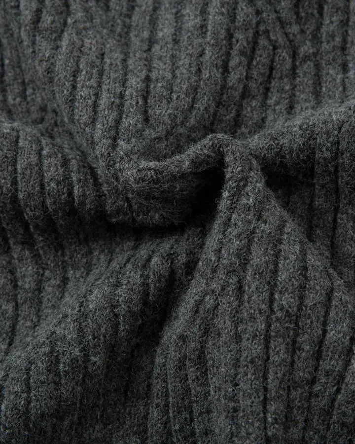 KIIKIO Vintage Distressed Ribbed Knit Sweater