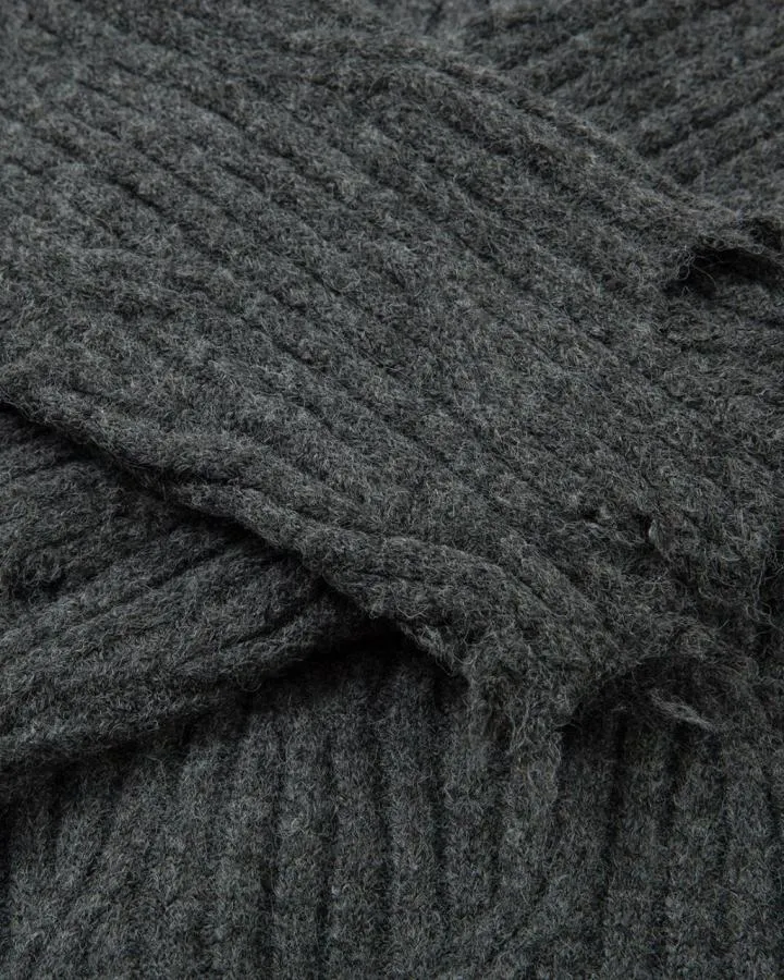KIIKIO Vintage Distressed Ribbed Knit Sweater