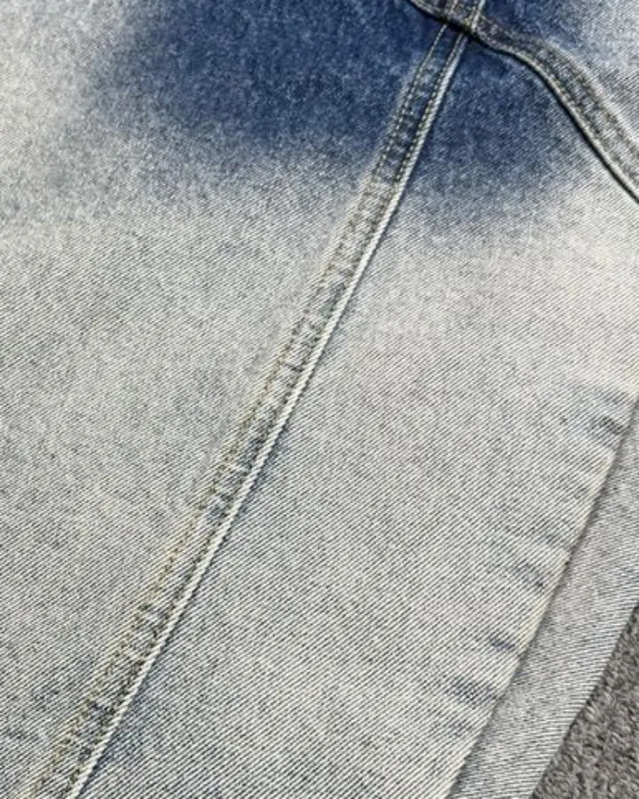 KIIKIO Vintage Washed Wide Leg Denim Jeans