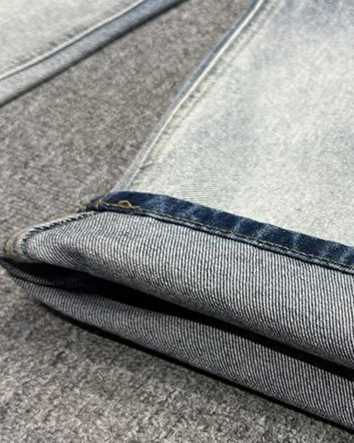 KIIKIO Vintage Washed Wide Leg Denim Jeans