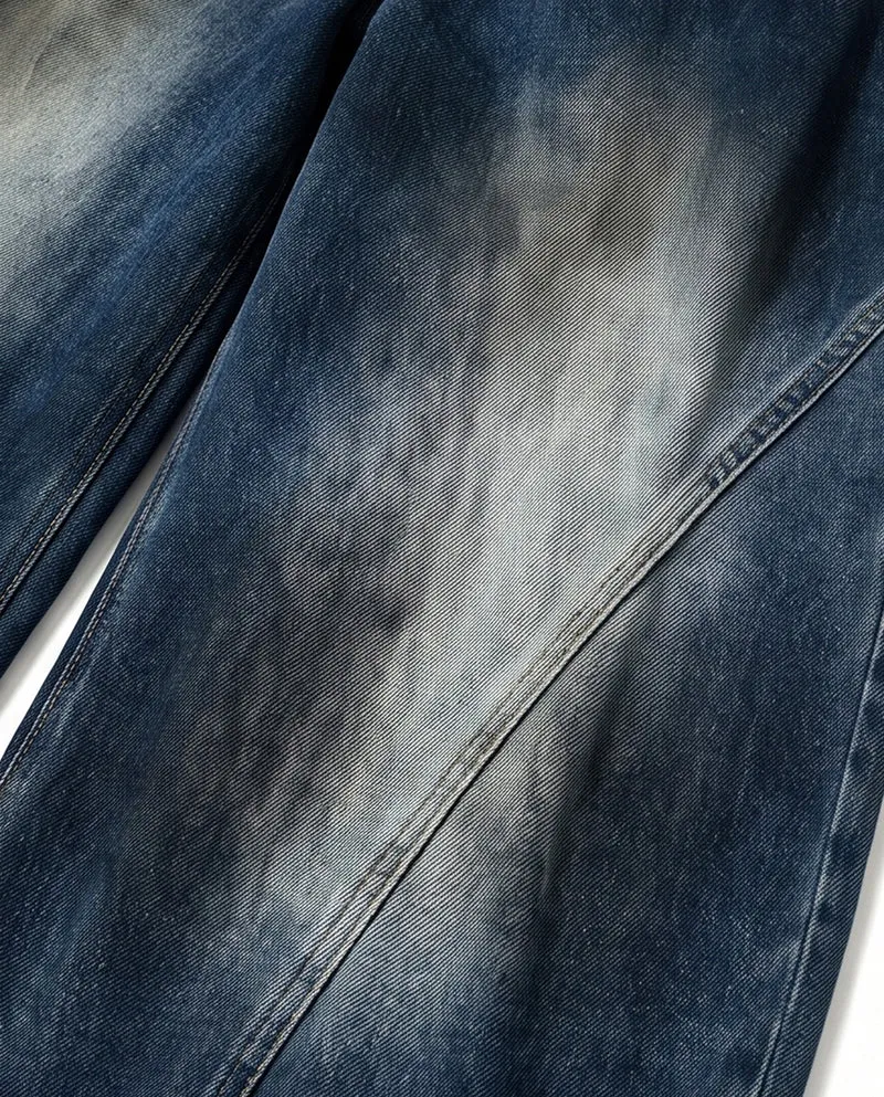 KIIKIO American Distressed Double-Waistband Jeans
