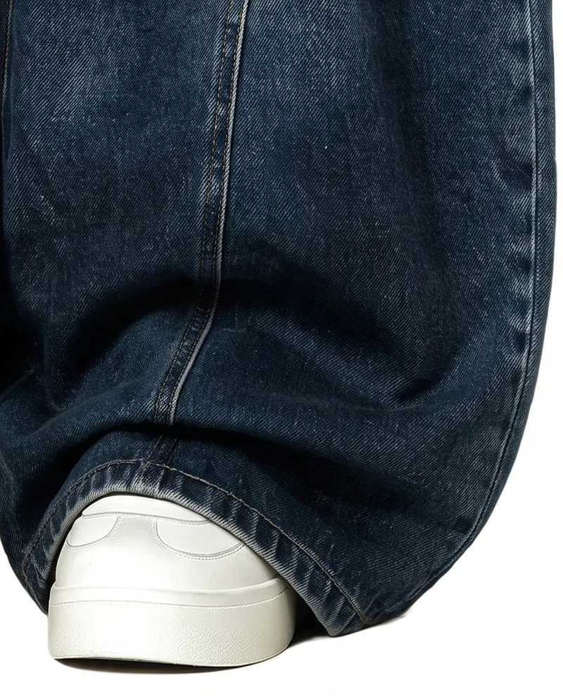 KIIKIO American Distressed Double-Waistband Jeans