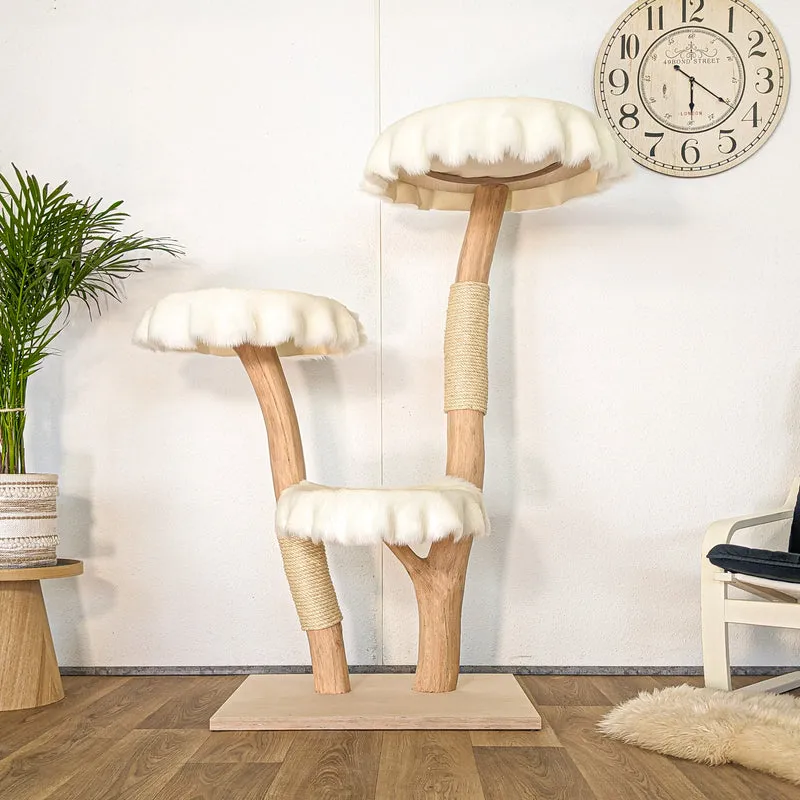 RESERVIERT - Naturkratzbaum 4615 Kratzbaum Natur Holz Design 147 cm hoch Katzenbaum