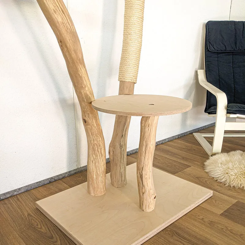 RESERVIERT - Naturkratzbaum 4614 Kratzbaum Natur Holz Design 150 cm hoch Katzenbaum