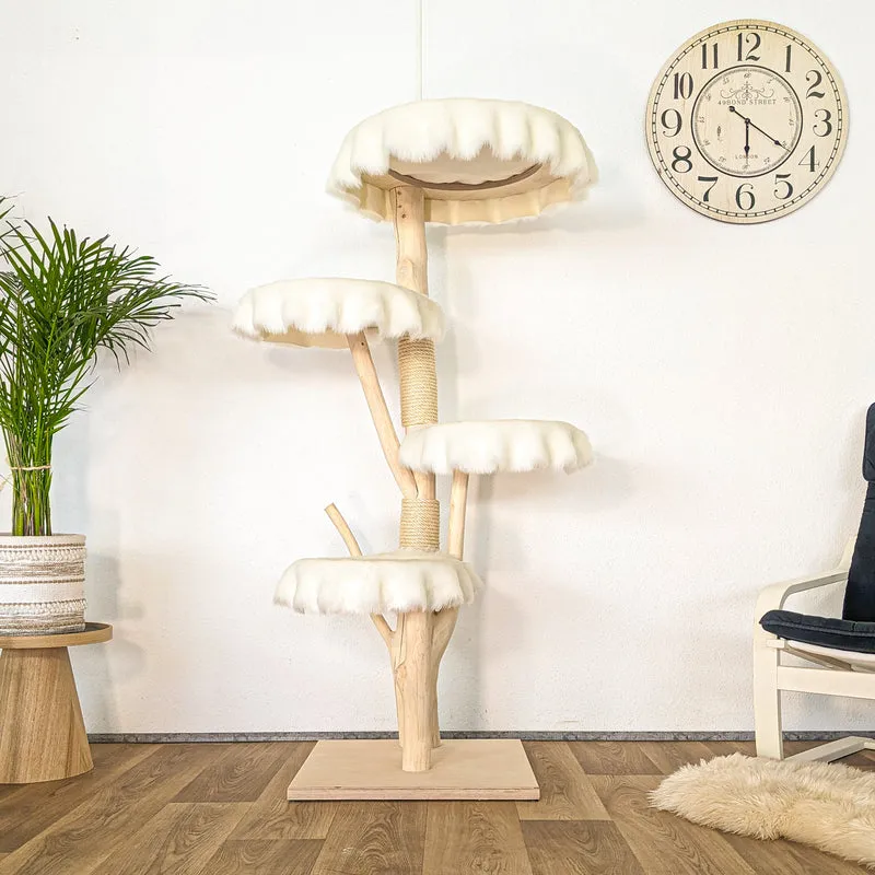 Naturkratzbaum 4612 Kratzbaum Natur Holz Design 160 cm hoch Katzenbaum