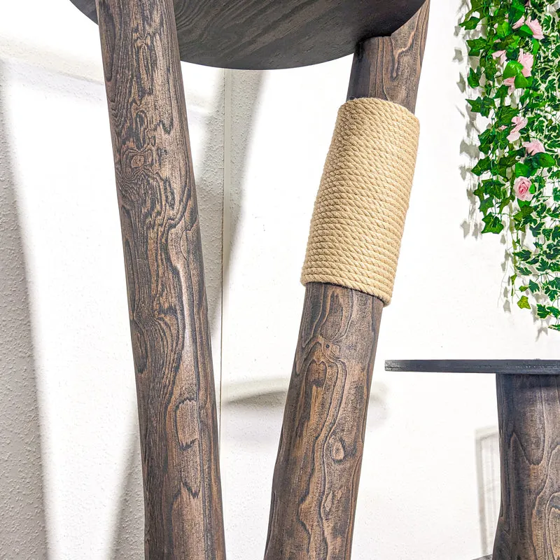 AUSSTELLUNGSSTÜCK Outdoor Naturkratzbaum SA-CA0032 Kratzbaum Natur Holz Design 155 cm hoch Katzenbaum