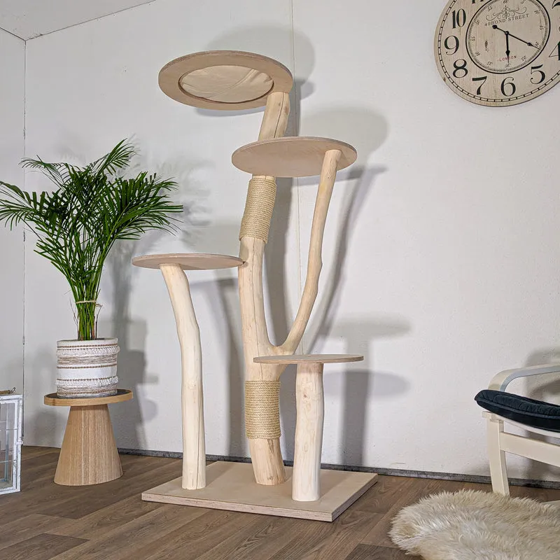Naturkratzbaum 4598 Kratzbaum Natur Holz Design 175 cm hoch Katzenbaum