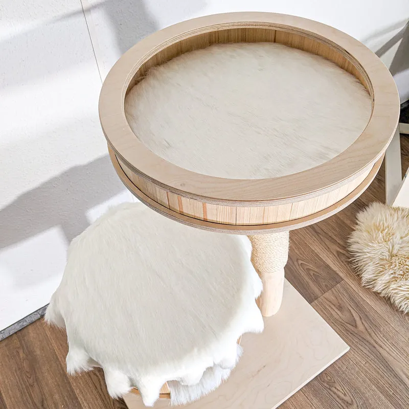 Naturkratzbaum 4597 Kratzbaum Natur Holz Design 100 cm hoch Katzenbaum