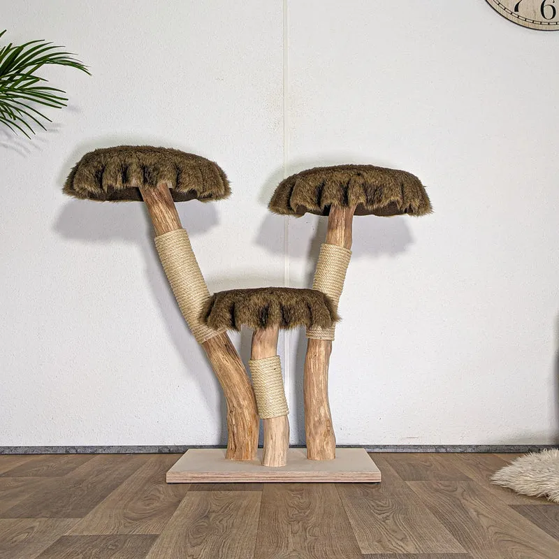 RESERVIERT - Naturkratzbaum KA081 Kratzbaum Natur Holz Design 95 cm hoch Katzenbaum