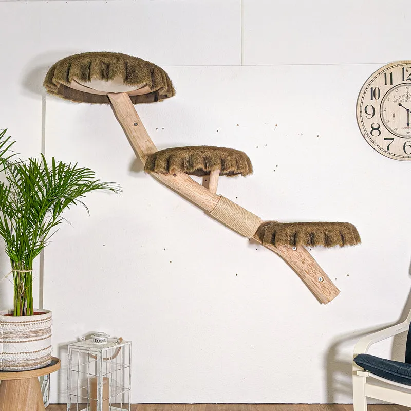 Wandkratzbaum 4593 Naturkratzbaum 160 cm Länge Kratzbaum Natur Holz Design