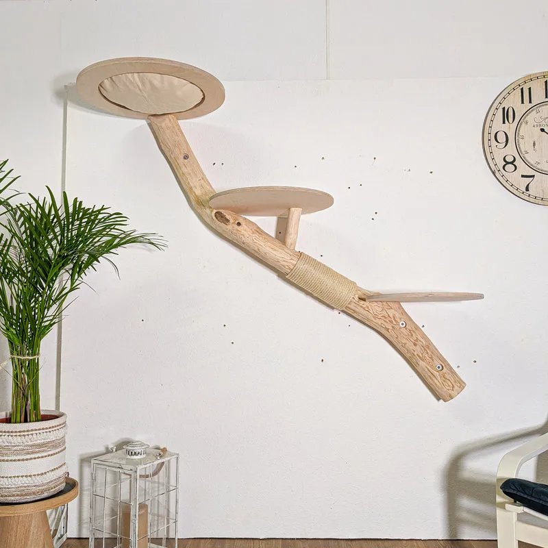 Wandkratzbaum 4593 Naturkratzbaum 160 cm Länge Kratzbaum Natur Holz Design