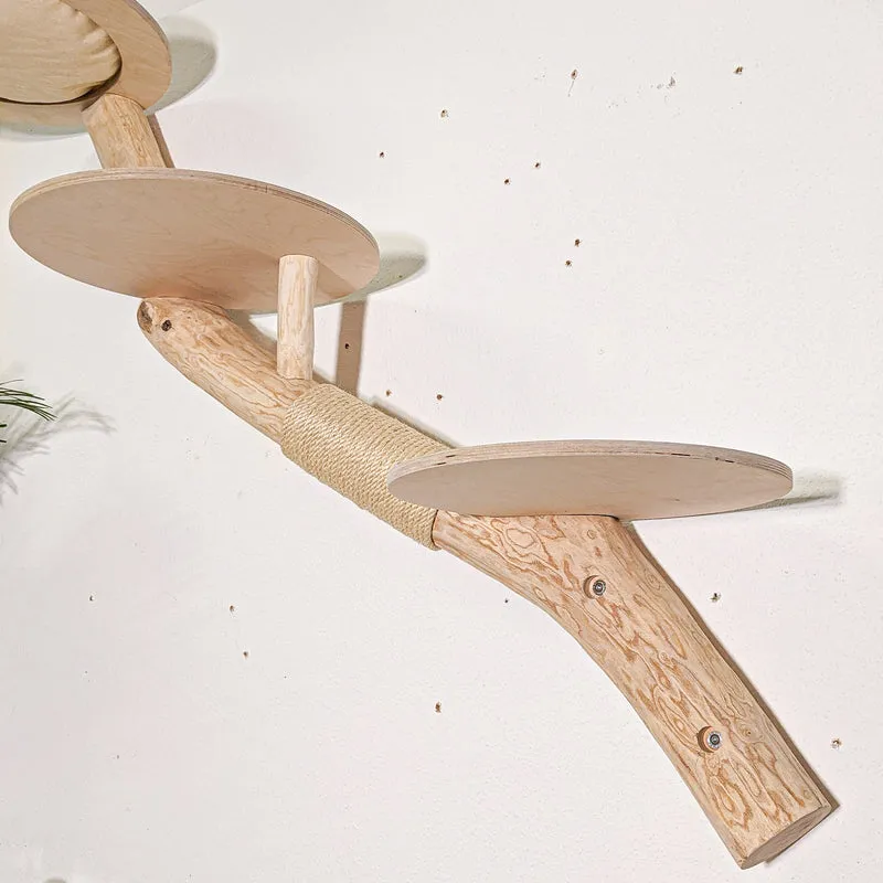Wandkratzbaum 4593 Naturkratzbaum 160 cm Länge Kratzbaum Natur Holz Design