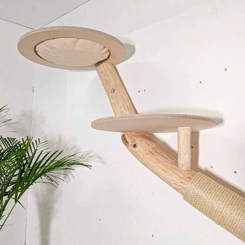 Wandkratzbaum 4593 Naturkratzbaum 160 cm Länge Kratzbaum Natur Holz Design