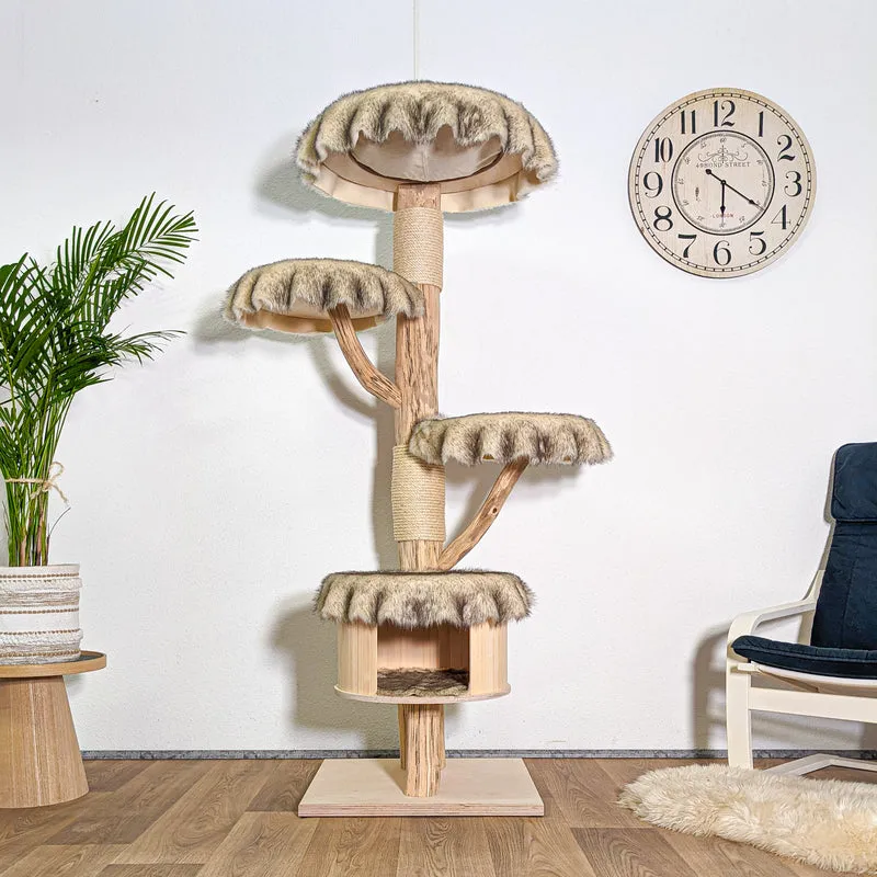 Naturkratzbaum 4591 Kratzbaum Natur Holz Design 175 cm hoch Katzenbaum