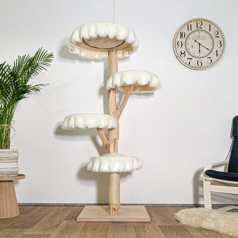 Naturkratzbaum 4590 Kratzbaum Natur Holz Design 170 cm hoch Katzenbaum