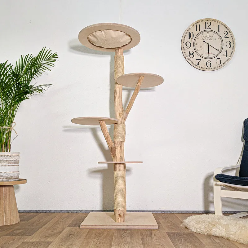 Naturkratzbaum 4590 Kratzbaum Natur Holz Design 170 cm hoch Katzenbaum