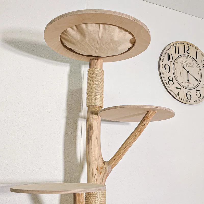 Naturkratzbaum 4590 Kratzbaum Natur Holz Design 170 cm hoch Katzenbaum