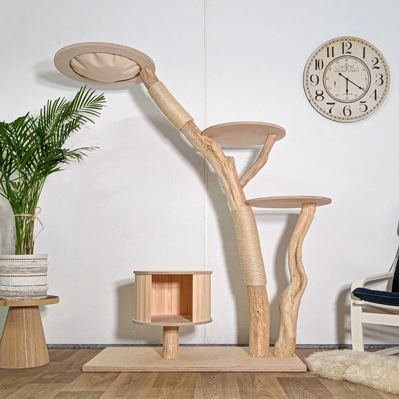 RESERVIERT + ÄNDERUNG Naturkratzbaum 4588 Kratzbaum Natur Holz Design 175 cm hoch Katzenbaum