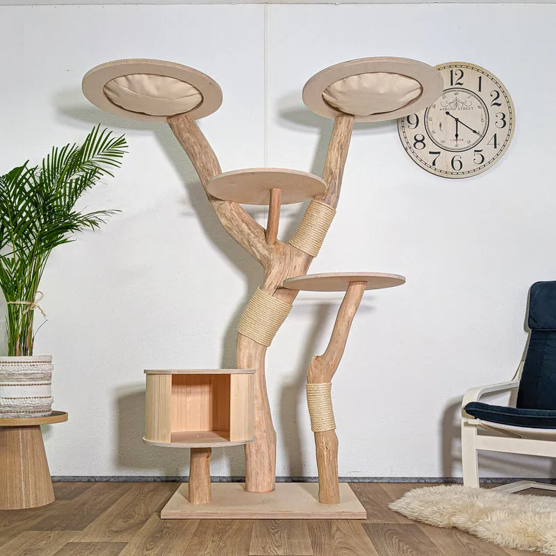 Naturkratzbaum 4587 Kratzbaum Natur Holz Design 175 cm hoch Katzenbaum