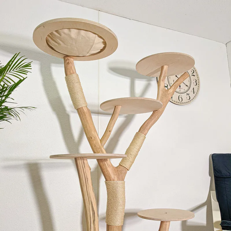 Naturkratzbaum 4586 Kratzbaum Natur Holz Design 175 cm hoch Katzenbaum