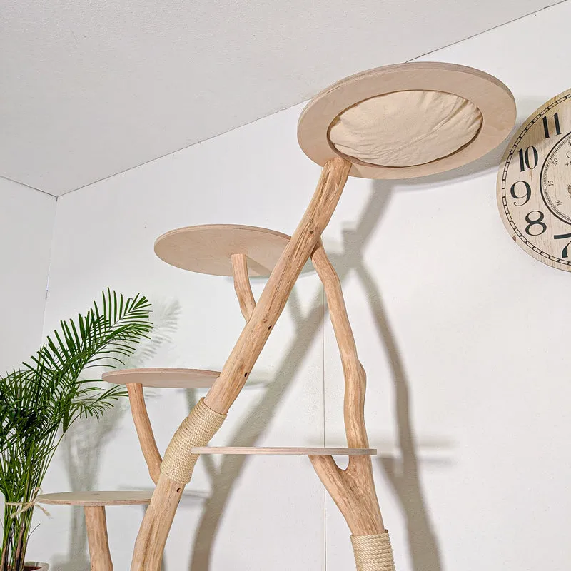 RESERVIERT - Naturkratzbaum 4585 Kratzbaum Natur Holz Design 190 cm hoch Katzenbaum