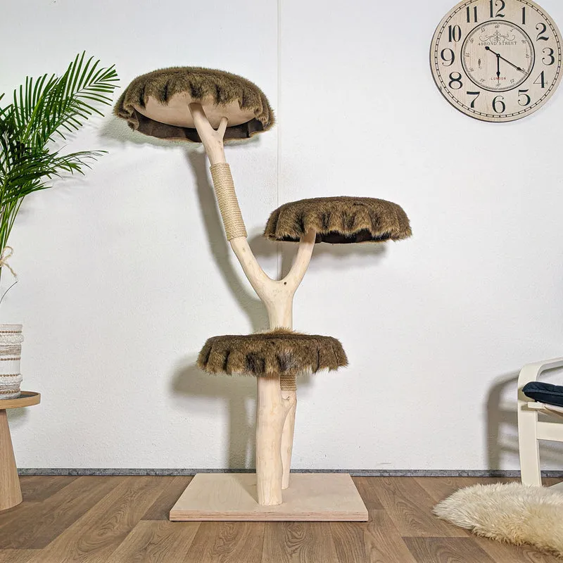 Naturkratzbaum 4582 Kratzbaum Natur Holz Design 150 cm hoch Katzenbaum