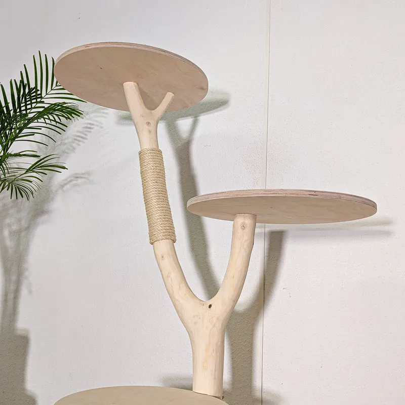 Naturkratzbaum 4582 Kratzbaum Natur Holz Design 150 cm hoch Katzenbaum