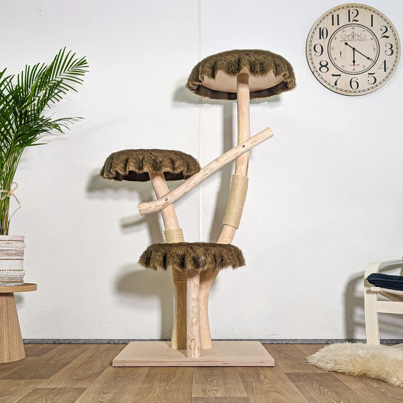 RESERVIERT + ÄNDERUNGEN - Naturkratzbaum 4580 Kratzbaum Natur Holz Design 153 cm hoch Katzenbaum